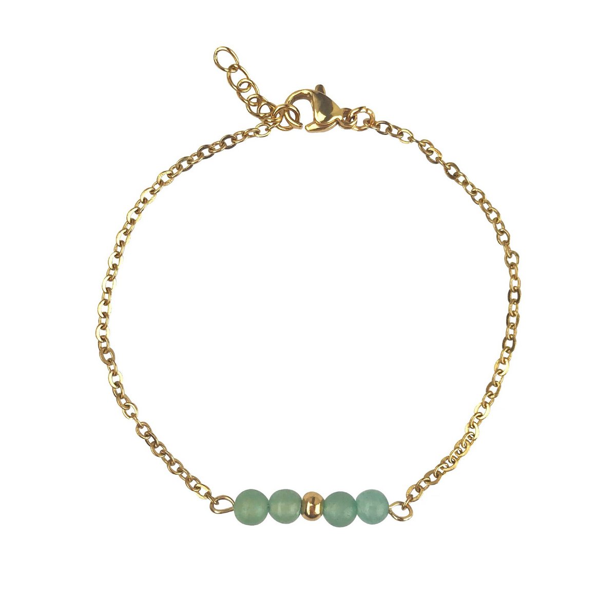 Armbandje Aventurijn - Goud