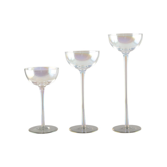 MOTHER-OF-PEARL CANDLE HOLDER - SET OF 3