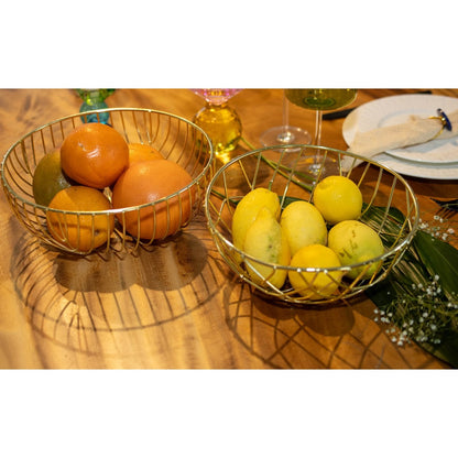 24x24x10cm gilded bread basket