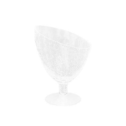 Glass cut in Crackle Effect Conical 18x18x25cm