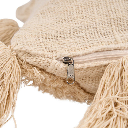 The Nomad Tassel Cushion Cover - Cream