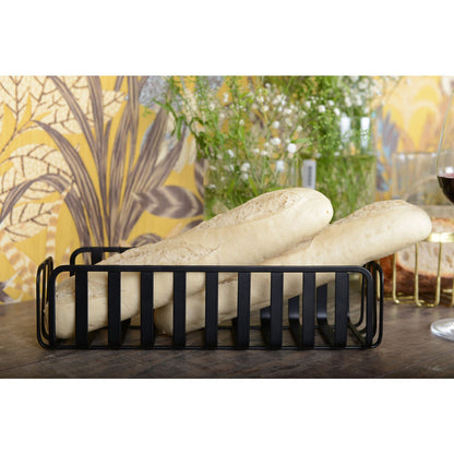 Black iron bread basket