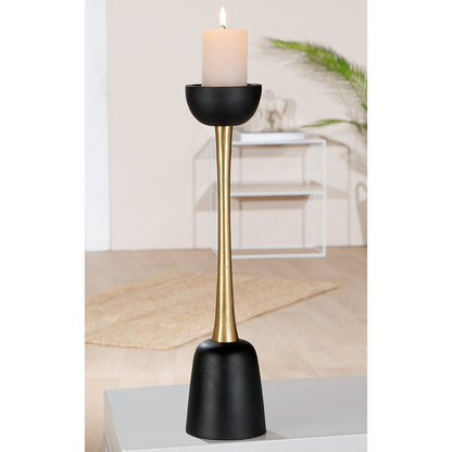 Dora candlestick black H.46 cm