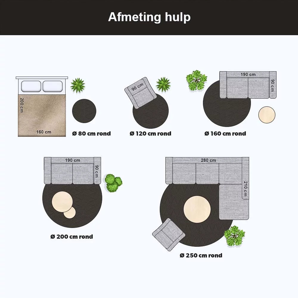 Rug Velluto Nature – Round ø160 cm