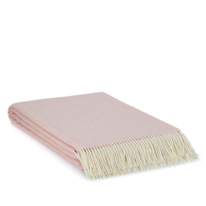 Merino/cashmere Throw Blanket MILANO - pink