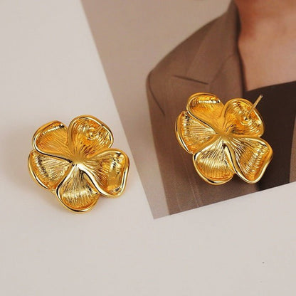 Elegant Camille Flower Ear Studs