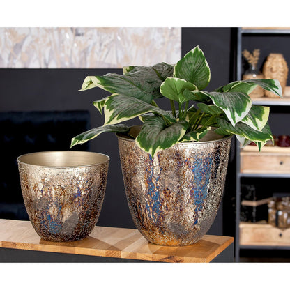 Metal decorative planter “Pavone”