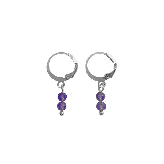 Earrings Amethyst - Silver