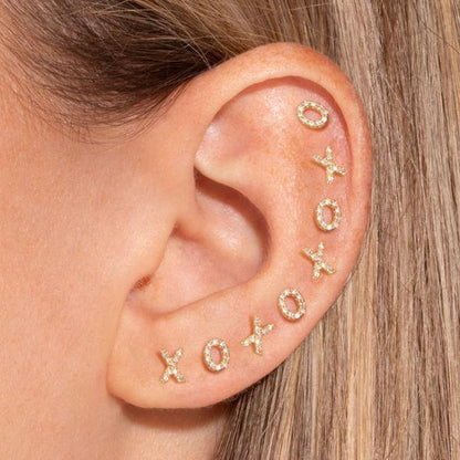 Sparkling XOXO Small Ear Studs