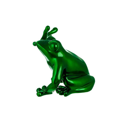 Figure frog green H.35 cm