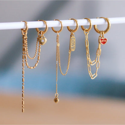 One-piece set – D-chain & red heart