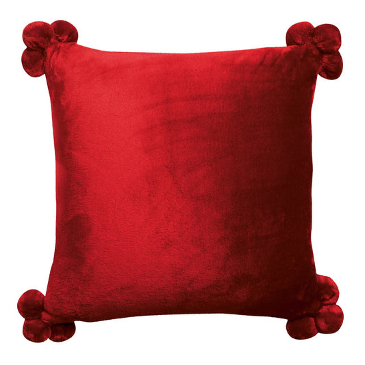 Cushion Tender Ruby pompoms 45 x 45