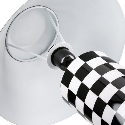 Cylindrical table lamp Checkers, H.52 cm