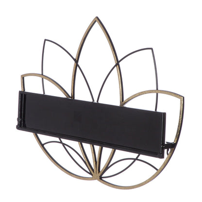 Lotus shelf, black H.37 cm