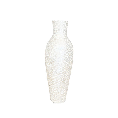 WHITE PEARL VASE H70CM