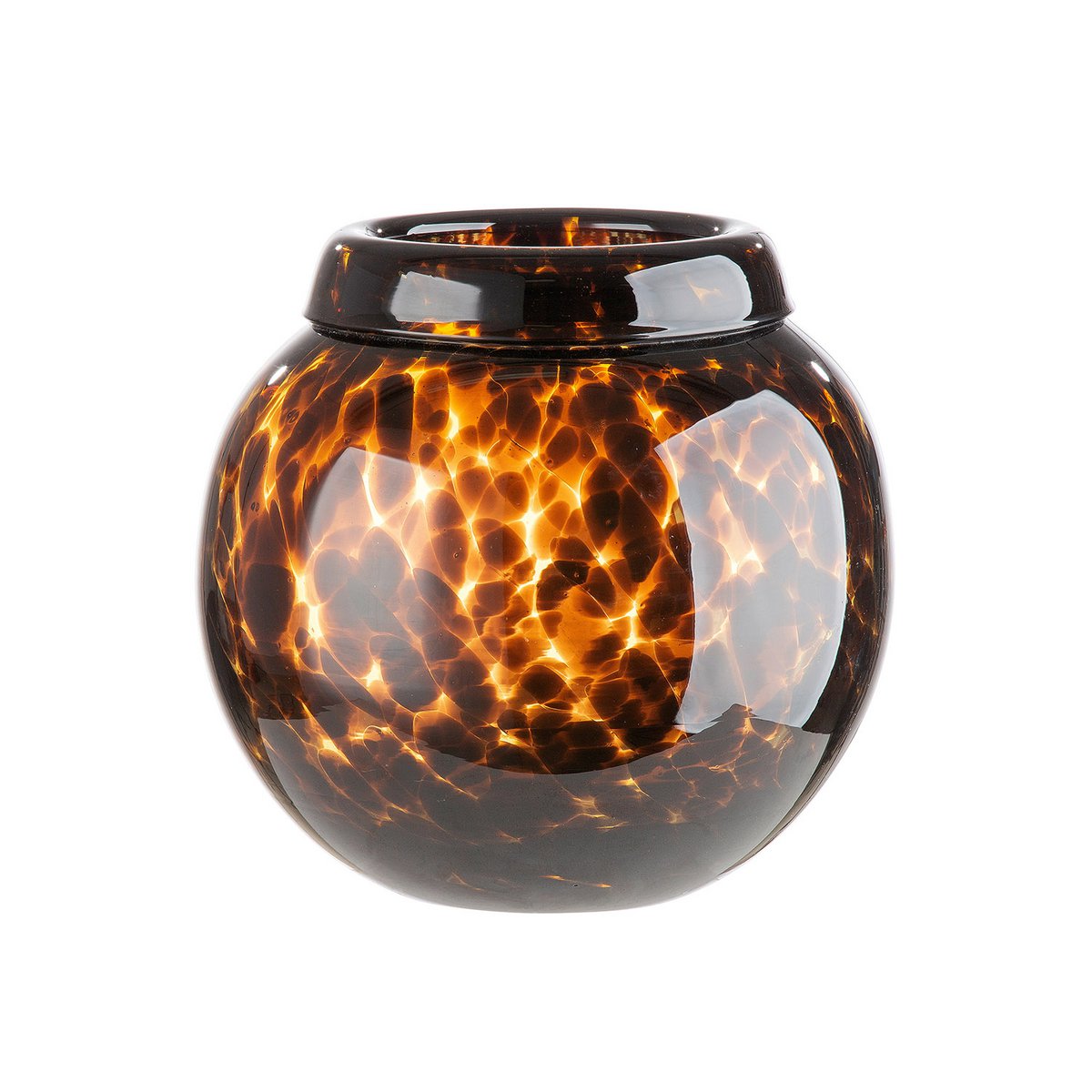 Glass round vase “Jungle”