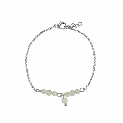 Bracelet Moonstone & Jade - Silver