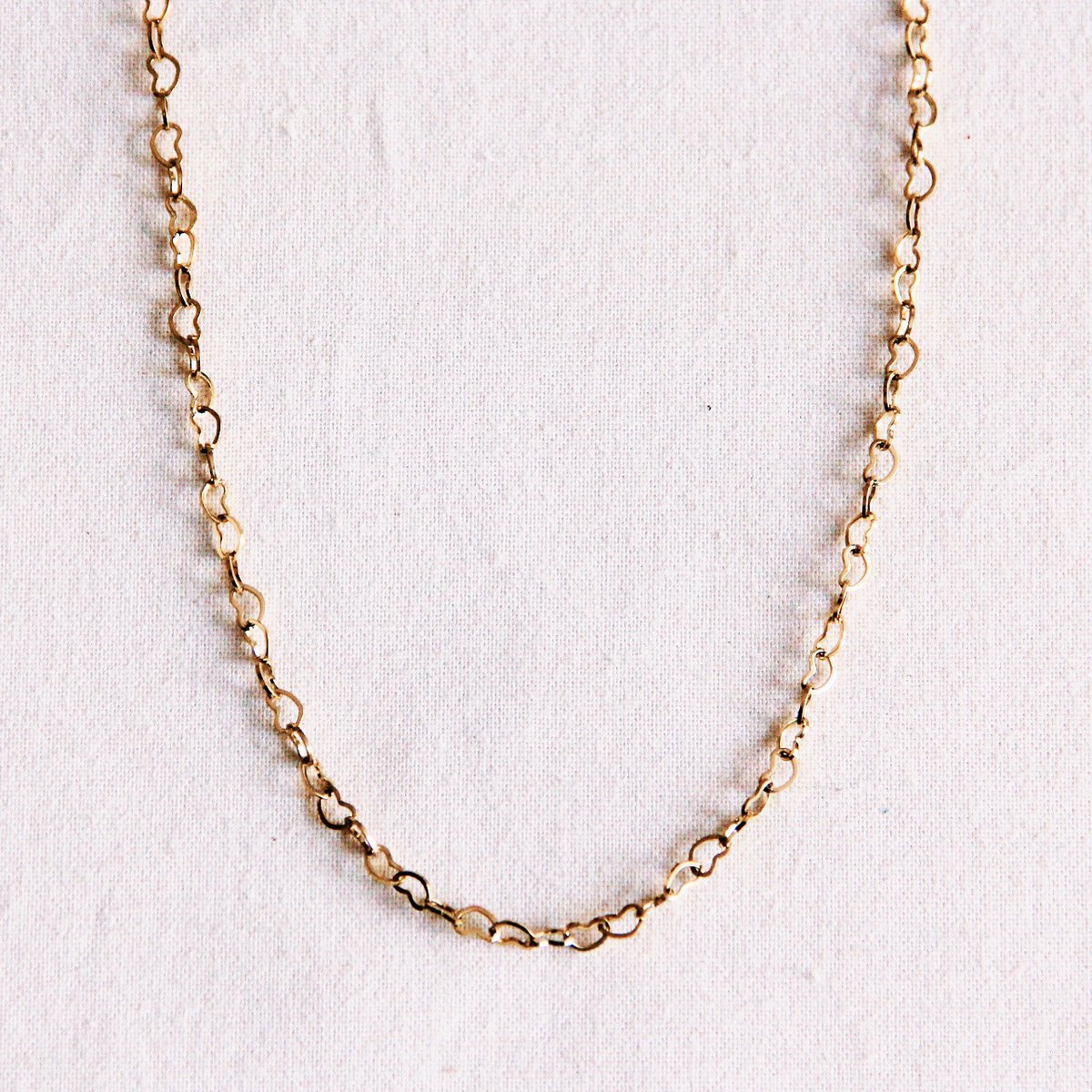 Fine heart chain necklace