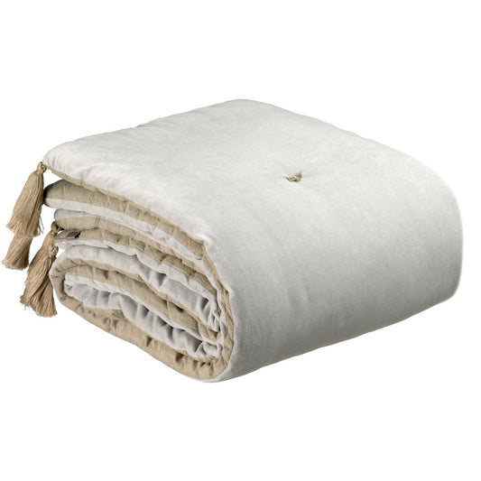 Eiderdown pompoms Elise Perle 80 x 180