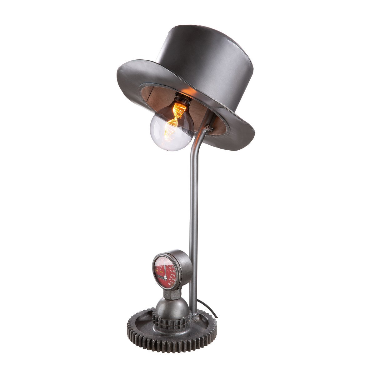 Metal lamp "Hat" silver