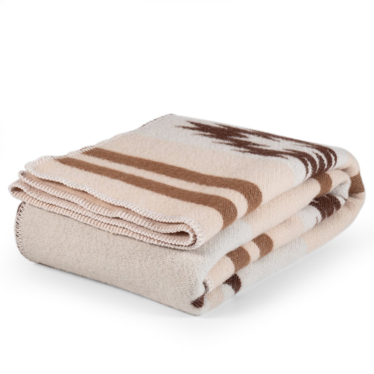 Wool Throw Blanket CARPATHIAN - beige