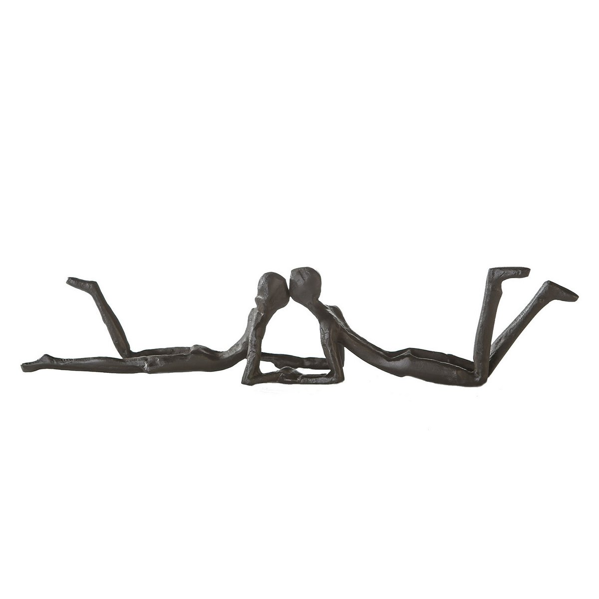 Iron design sculpture "Loving" burnished width 30cm