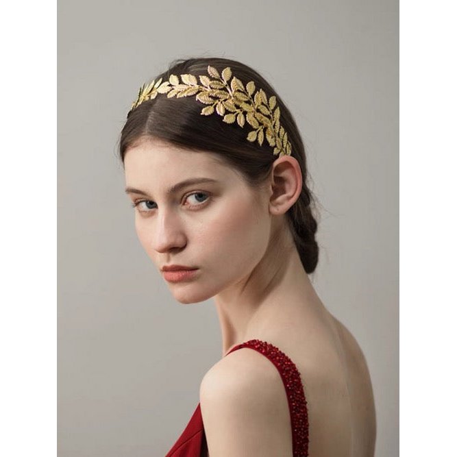 Greek Goddess Golden Leaves Headband