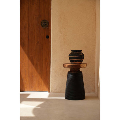 The Belly Vase - Black Natural - M