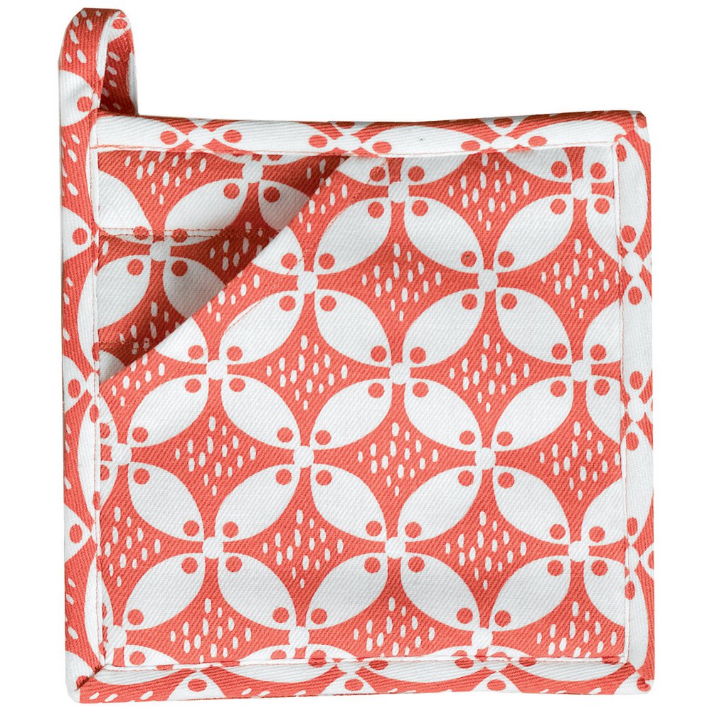 Potholder 2 in 1 Fatou recycled Red 20 x 20
