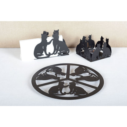 BLACK CAT TOWEL HOLDER 14.5X4X10CM