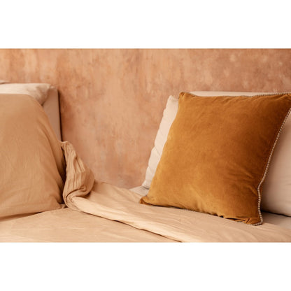 The Velvet Crush Cushion Cover - Mustard - 50x50