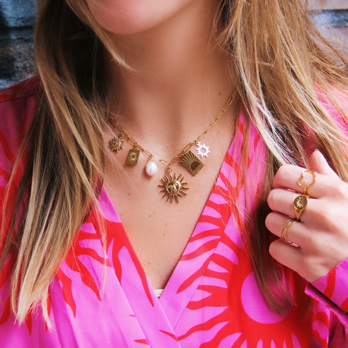 R617 - Stainless steel minimalist braided ring - gold