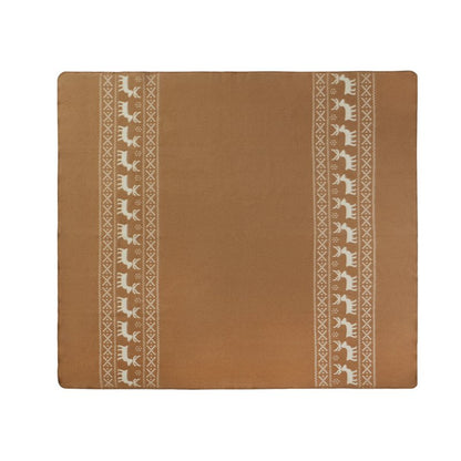 Merino wool bed blanket REINDEER - beige