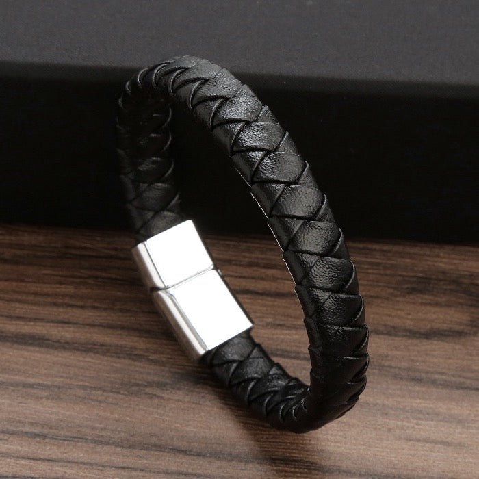 Leather-like Braided gentleman bracelet