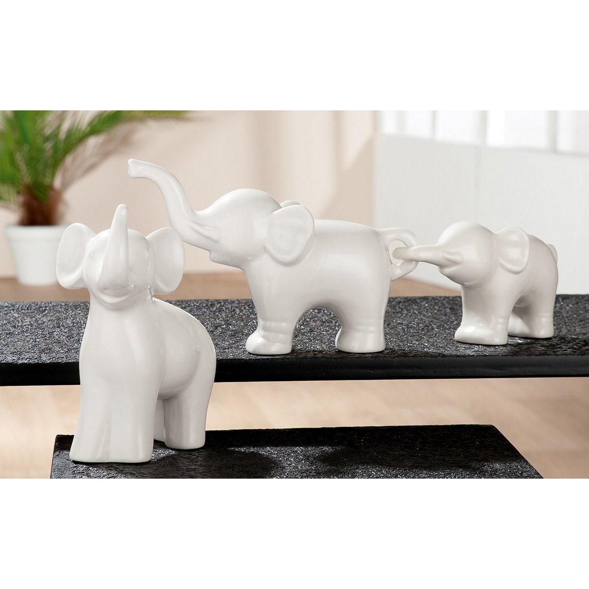 3 pieces Set figure elephant H. 16.5 cm