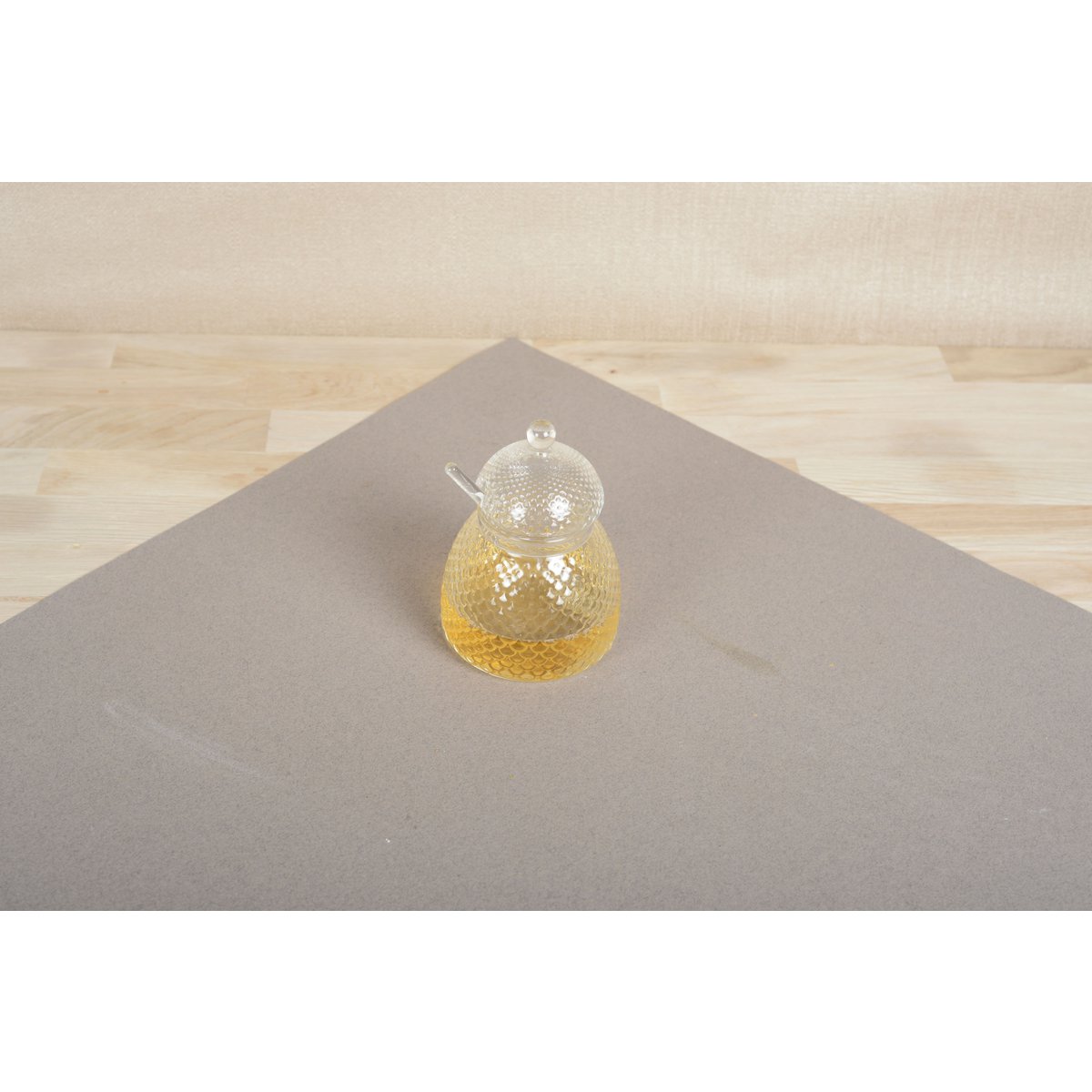 Honey pot with glass spoon 400ml