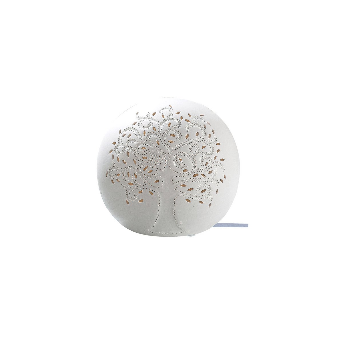 Porcelain lamp ball tree of life