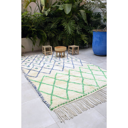 Authentic Moroccan Berber rug in Majorelle wool