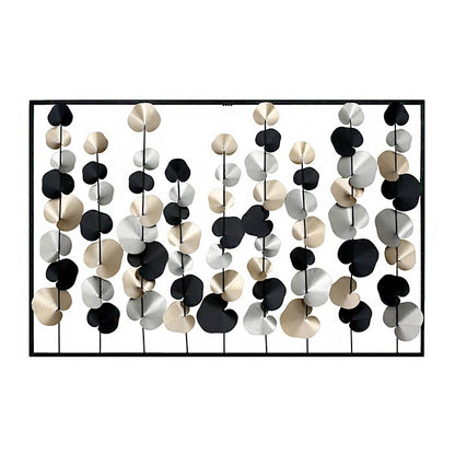 Wall decoration "tendrils" mead, black / gold / silver 66x102cm w