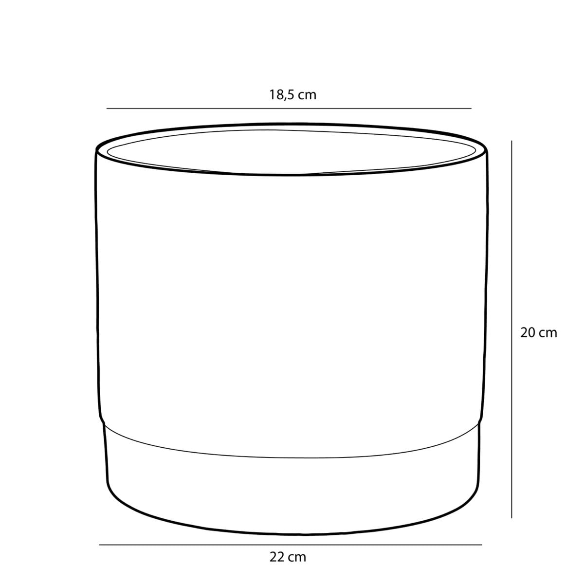 Flowerpot inside Olof Dark brown