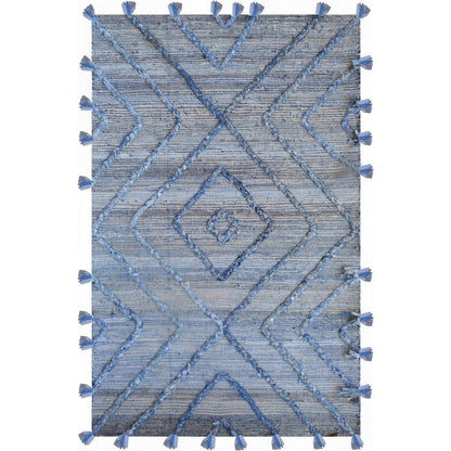 Tapis Worgan denim Bleu/ivoire 160 x 230