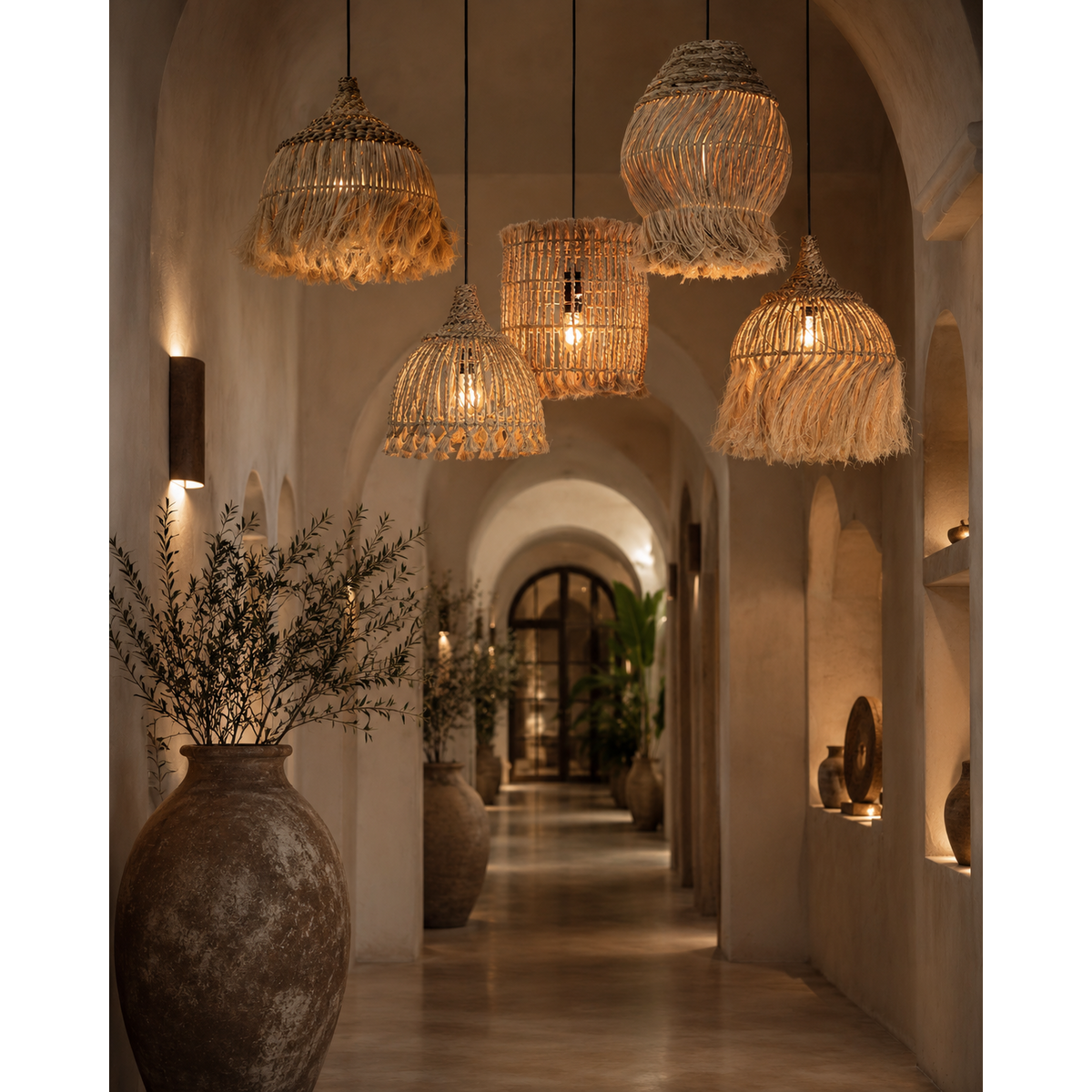 The Abaca Hoola Pendant - Natural - L