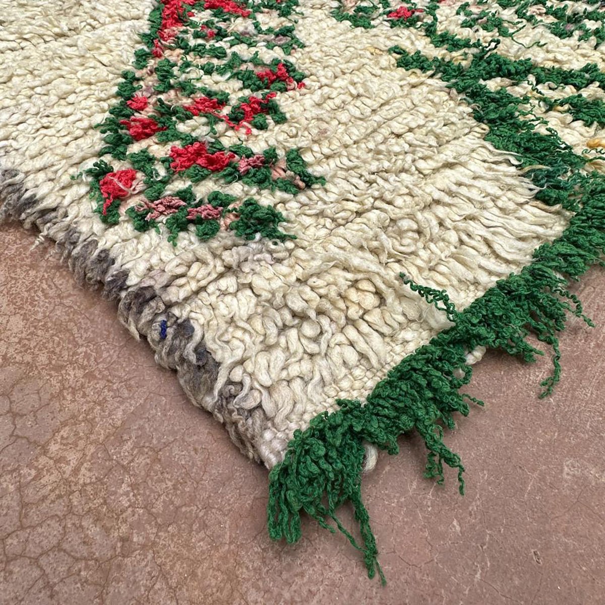 Pure wool Moroccan Berber rug 68 x 192 cm