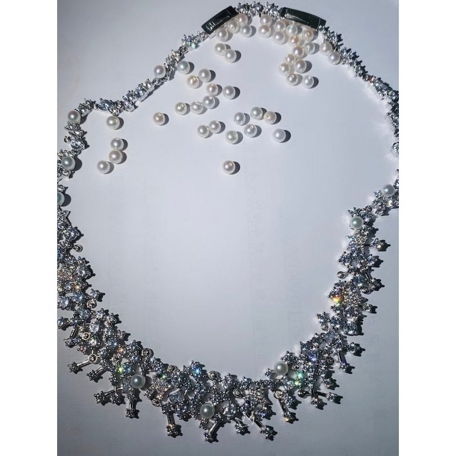 Bridal Shining Star Necklace & Earrings Set