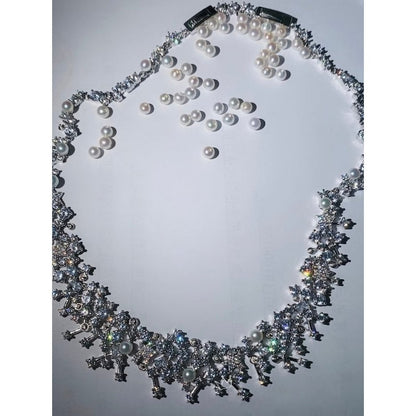 Bridal Shining Star Necklace & Earrings Set