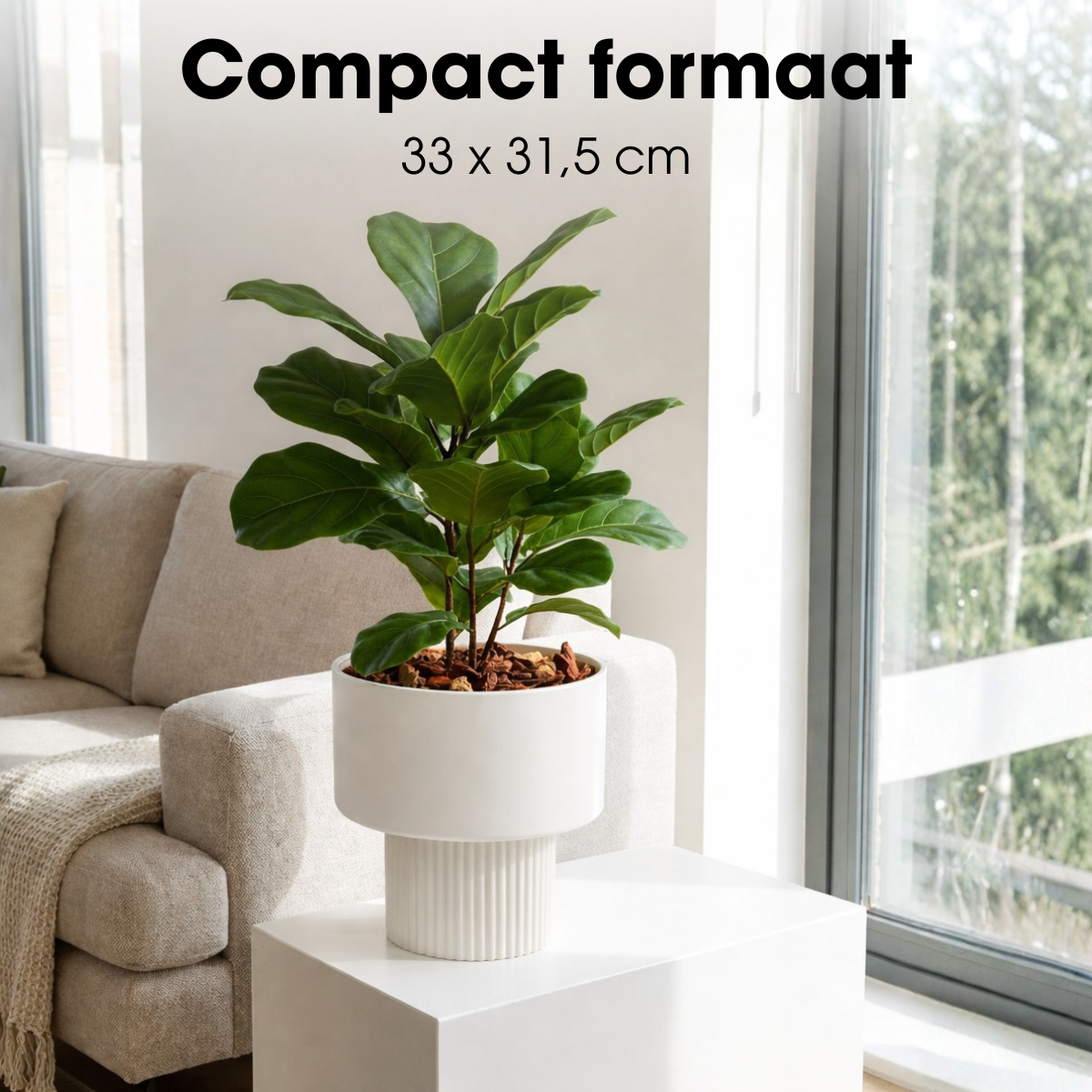 Flowerpot inside Lux Off-white
