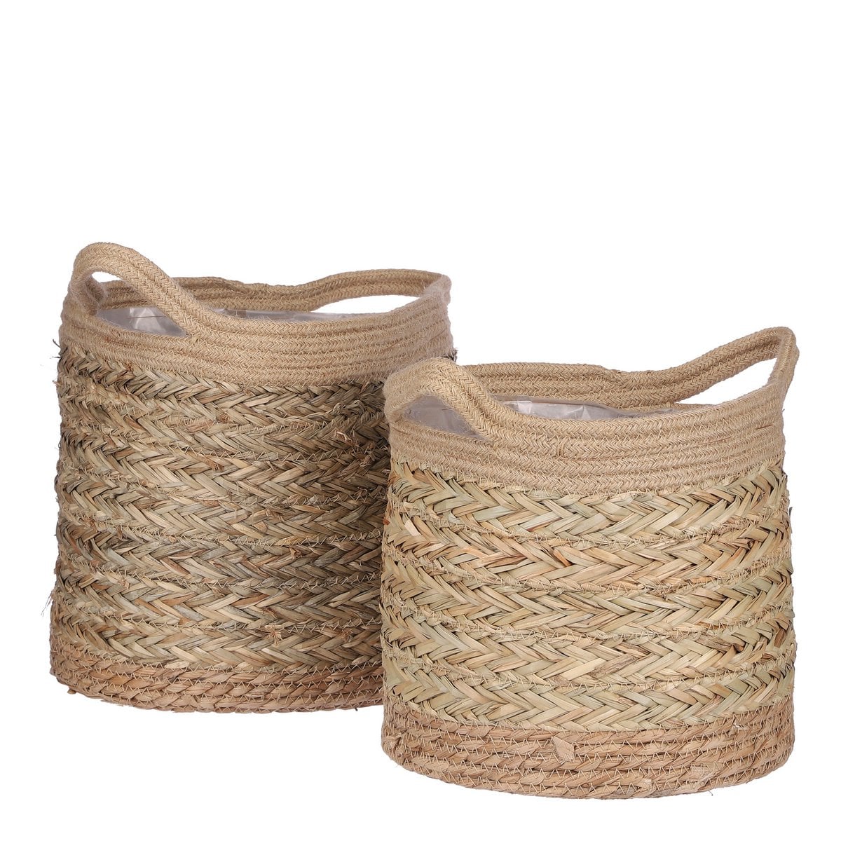 Plant basket set Anne Light brown