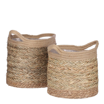 Plant basket set Anne Light brown