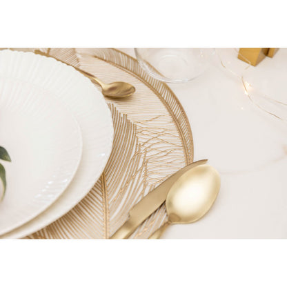 38cm golden round plate