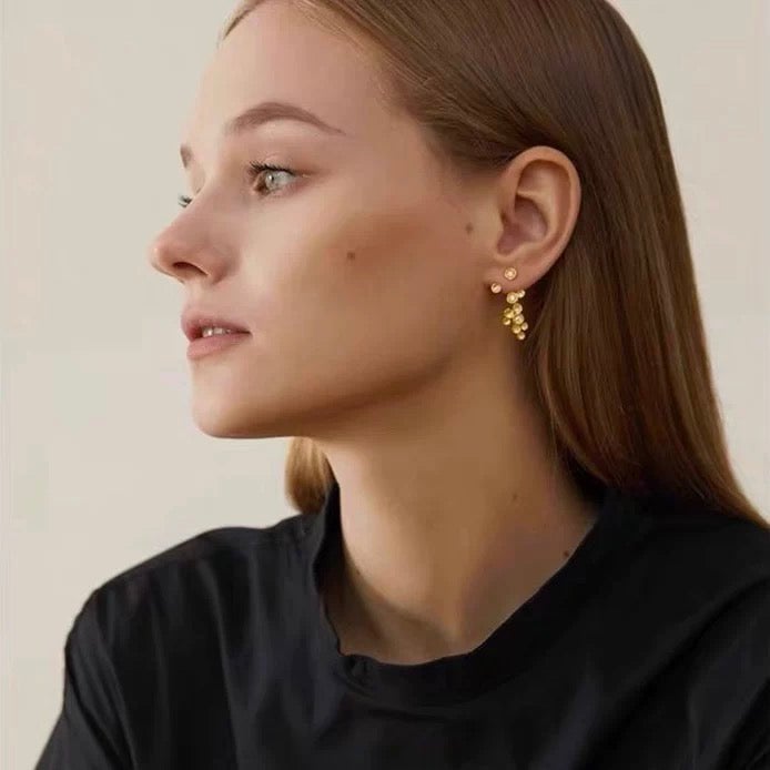 Flower Sky Two Piece Statement Earrings